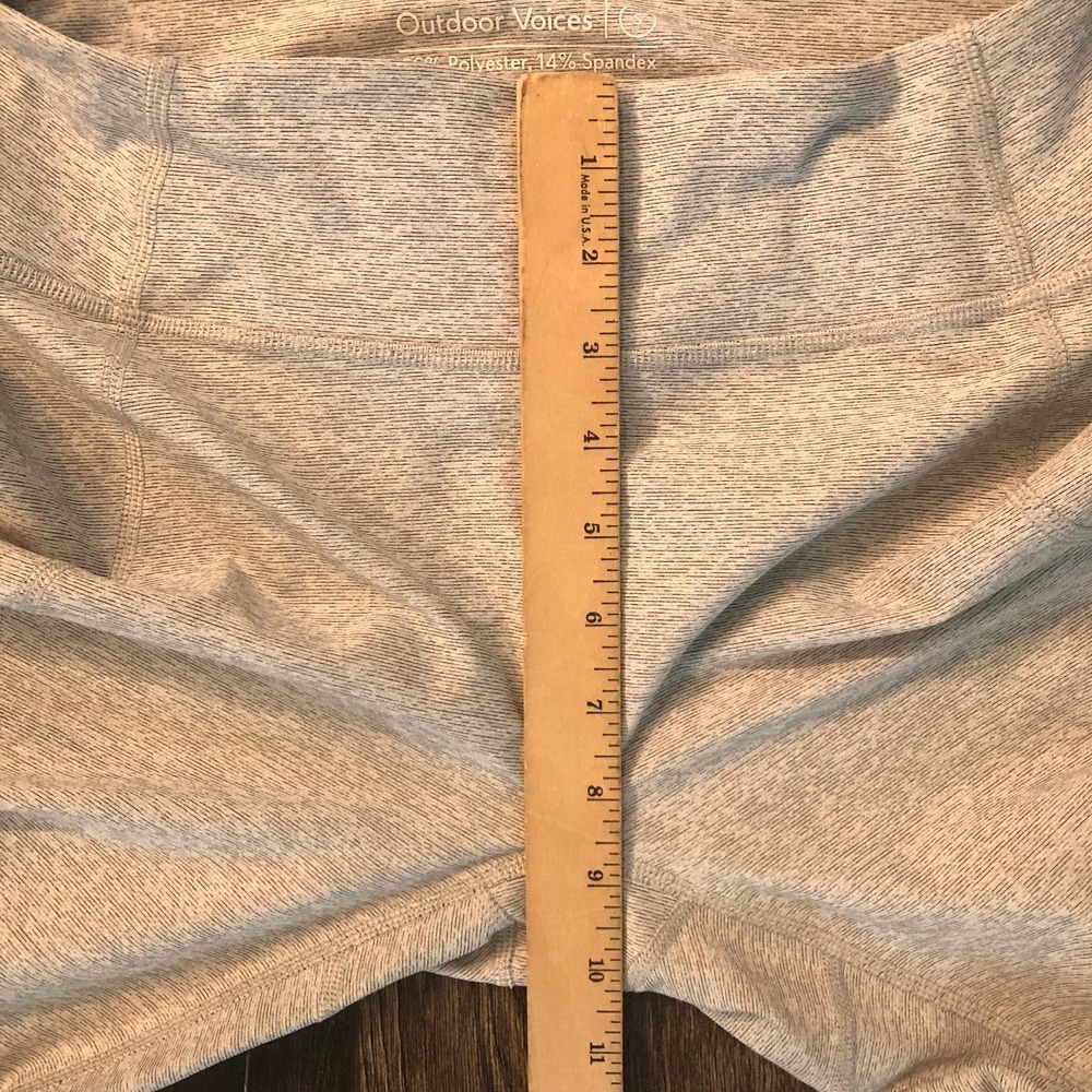 Outdoor Voices Leggings Womens Small Heathered Gray Tech Sweat 7/8 Yoga - Picture 7 of 11